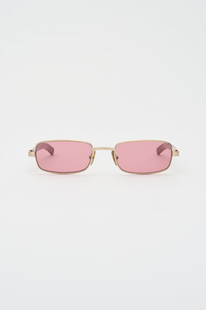 STING Brushed Light Gold / Solid Bordeaux / Dust Pink Lens