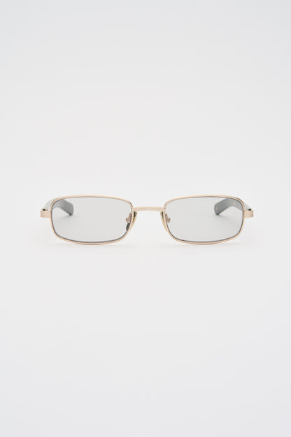 STING Brushed Gold / Solid Dark Green / Light Grey Lens